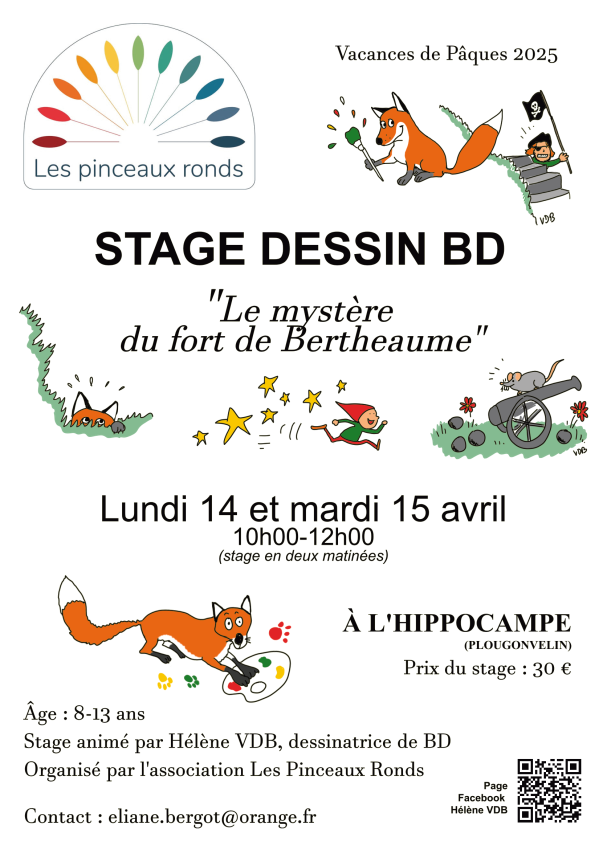 affiche de stage dessin BD