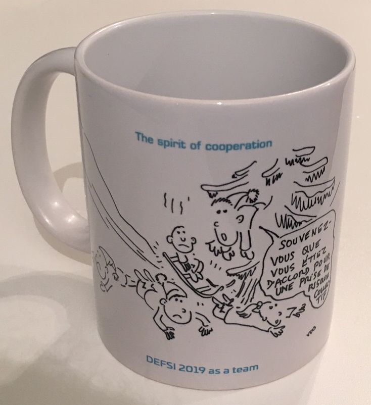 Photo un dessin de VDB sur un mug